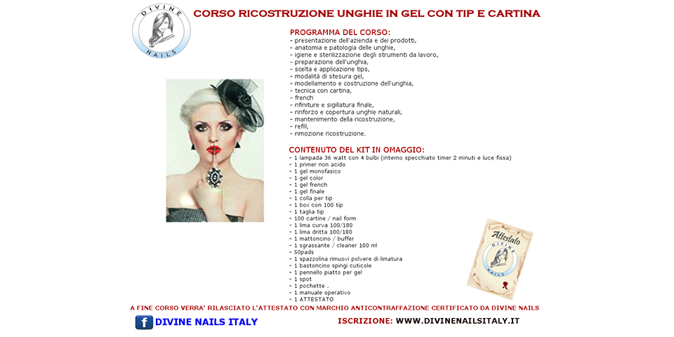 Corso ricostruzione unghie pisa in promozione € 199 Scuola di estetica pisa